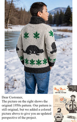 Canadian Beaver Cardigan Pattern