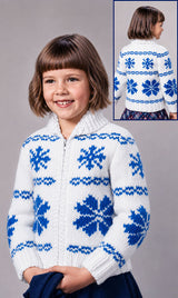 Modèle de cardigan flocon de neige