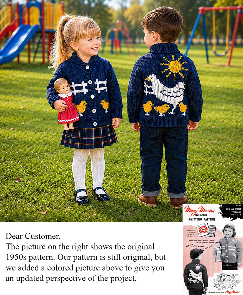 Hen and Chicks Cardigan Pattern