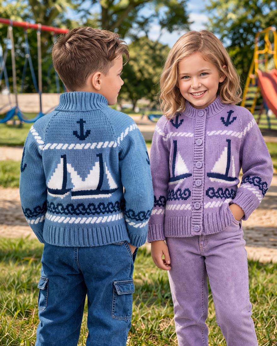 Sailing Time Cardigan Pattern – Mary Maxim Ltd