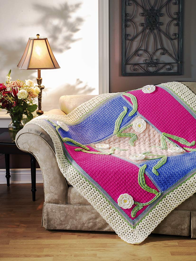 Modèle de jeté de pivoines de Leona