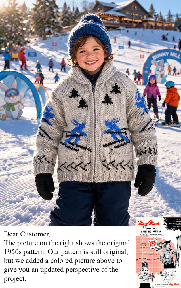Children's Skiers Cardigan Pattern