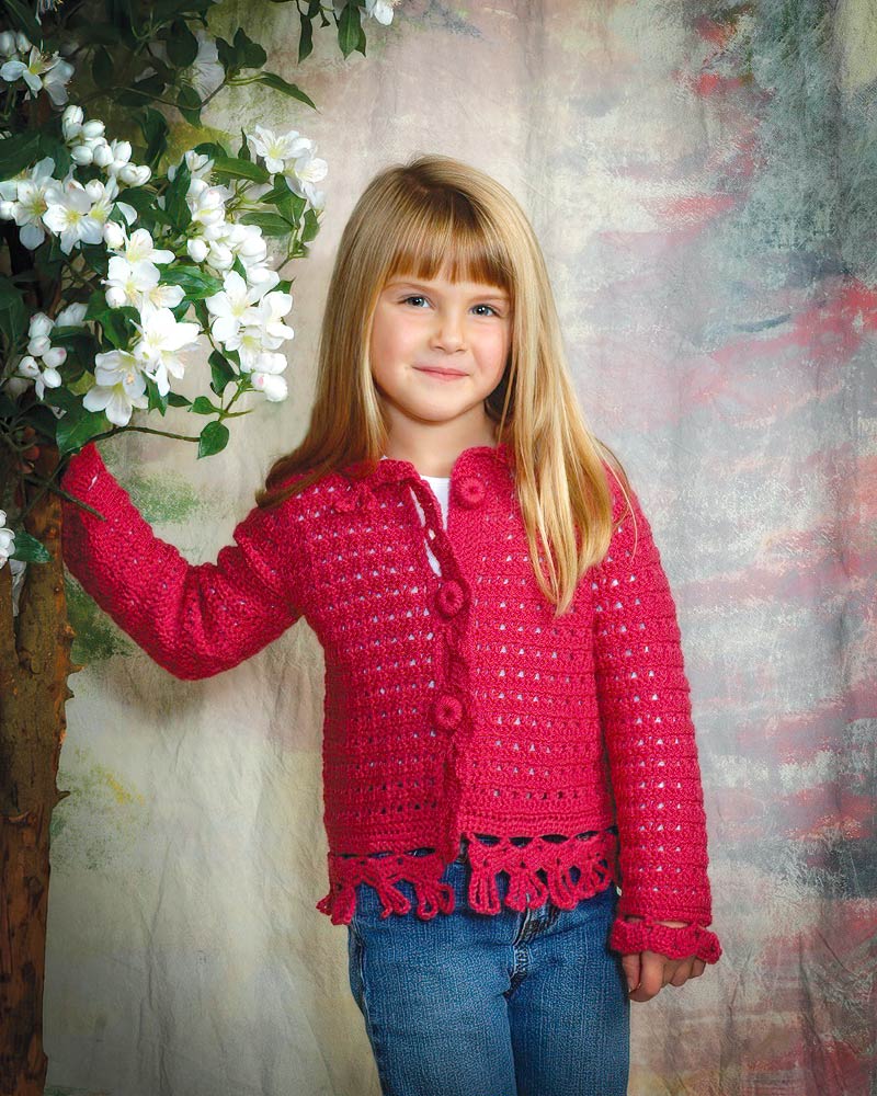 Loops and Lace Girls Cardigan Pattern