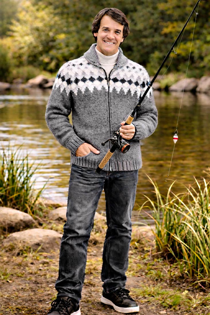 Sun Valley Men's Cardigan Pattern