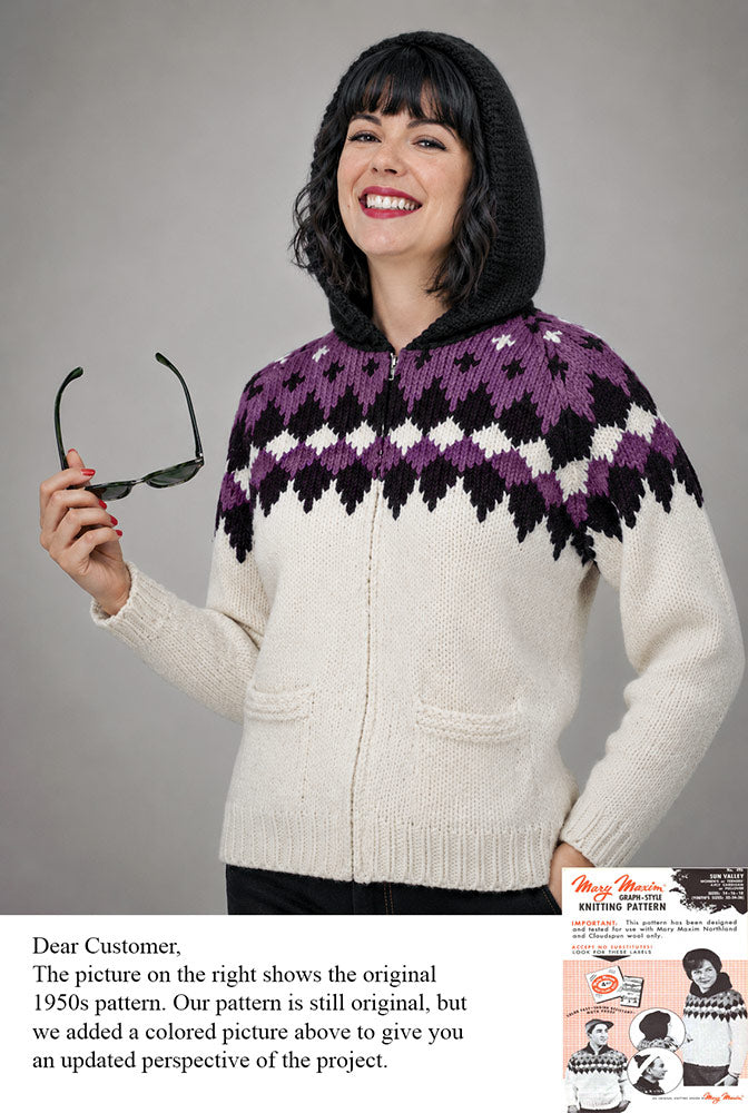 Sun Valley Ladies' or Youth Cardigan Pattern