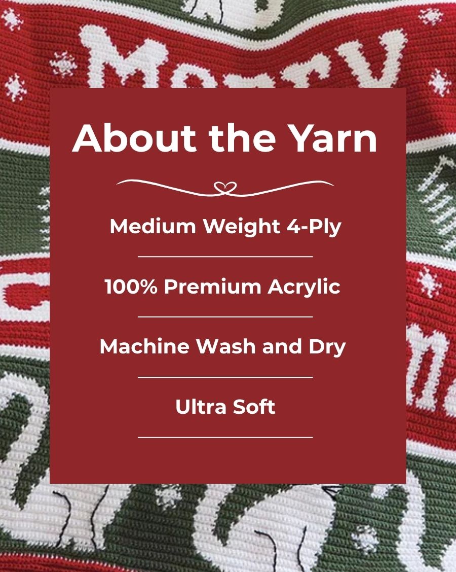 Meowy Christmas Crochet Blanket