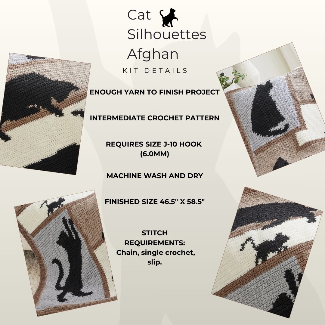 Cat Silhouettes Afghan