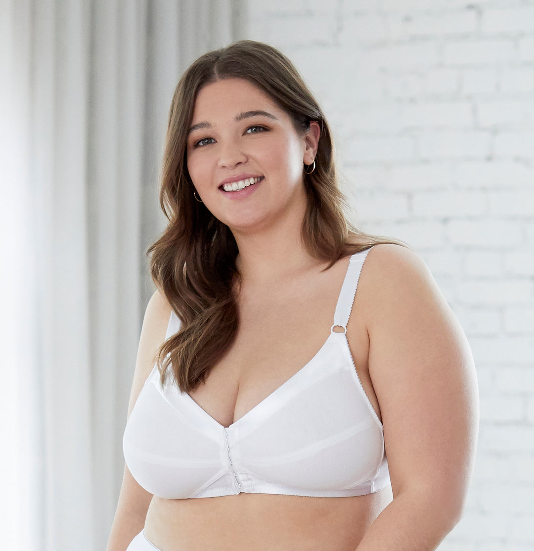 Comfortable Unlined Wireless Cotton Bra with Front Closure – Mary Maxim Ltd