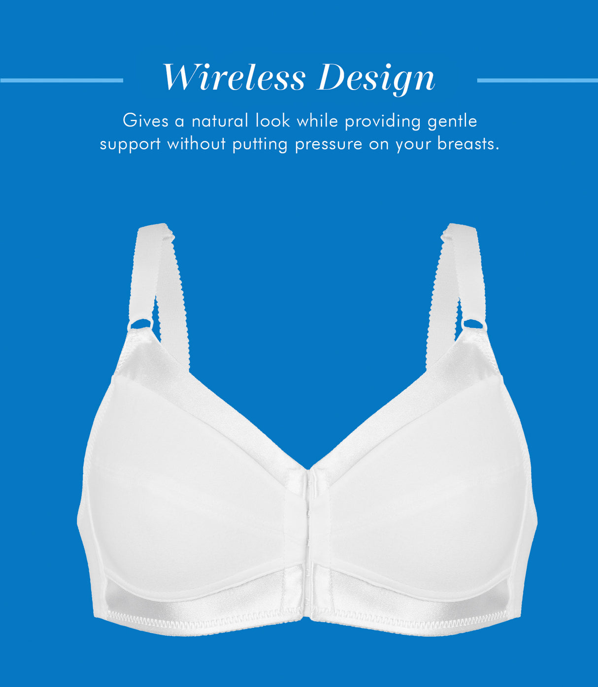 Comfortable Unlined Wireless Cotton Bra with Front Closure