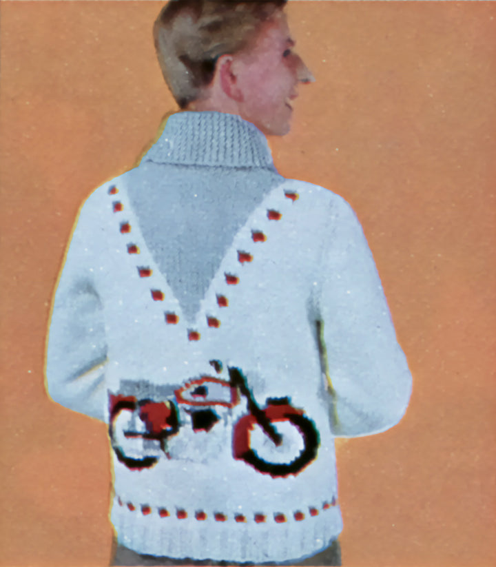 Men's Motorcycle and Scooter Cardigan Pattern