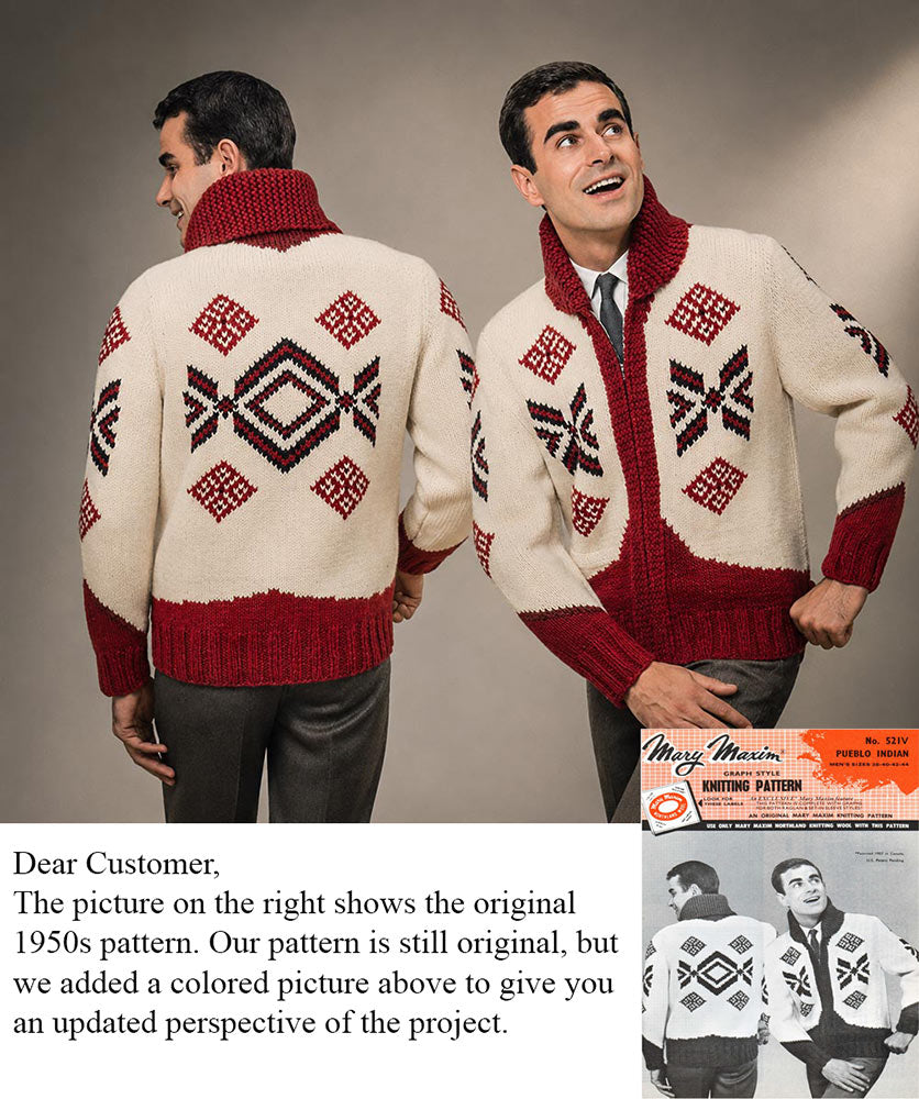 Pueblo Indian Cardigan Pattern