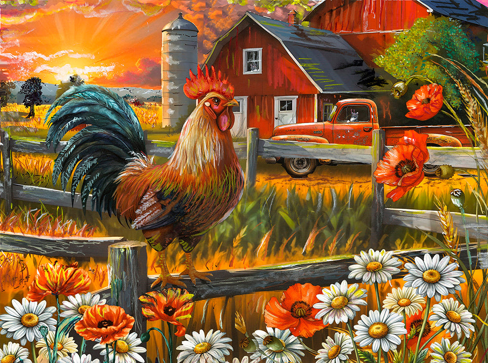 Sunrise on the Farm Jigsaw Puzzle