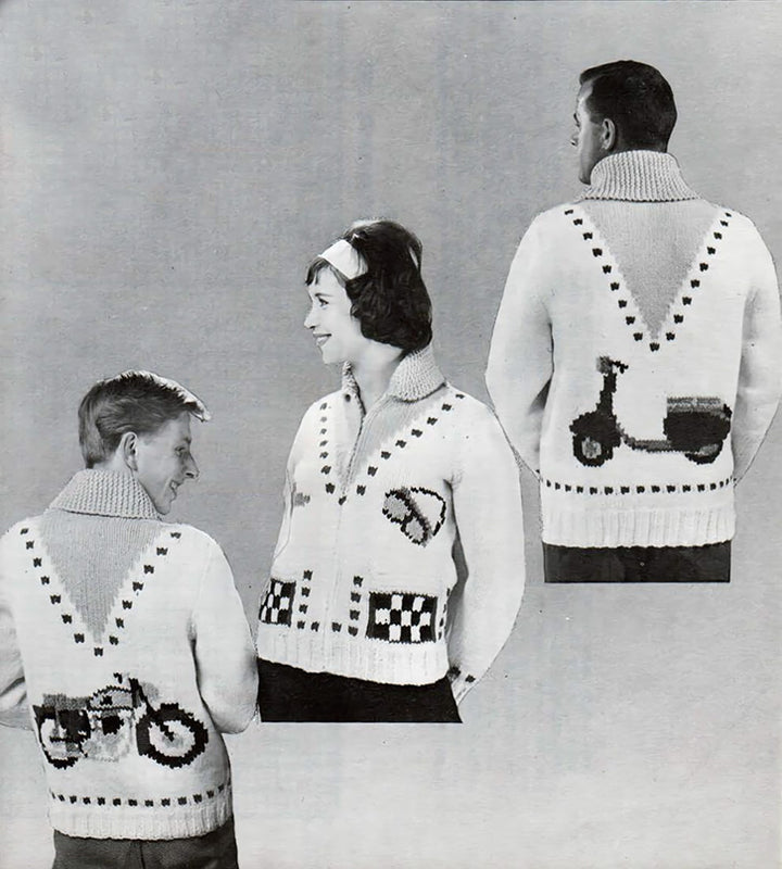Ladies' or Youth Motorcycle or Scooter Cardigan Pattern