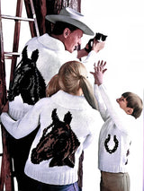 Cardigan Homme ou Femme - Motif Tête de Cheval