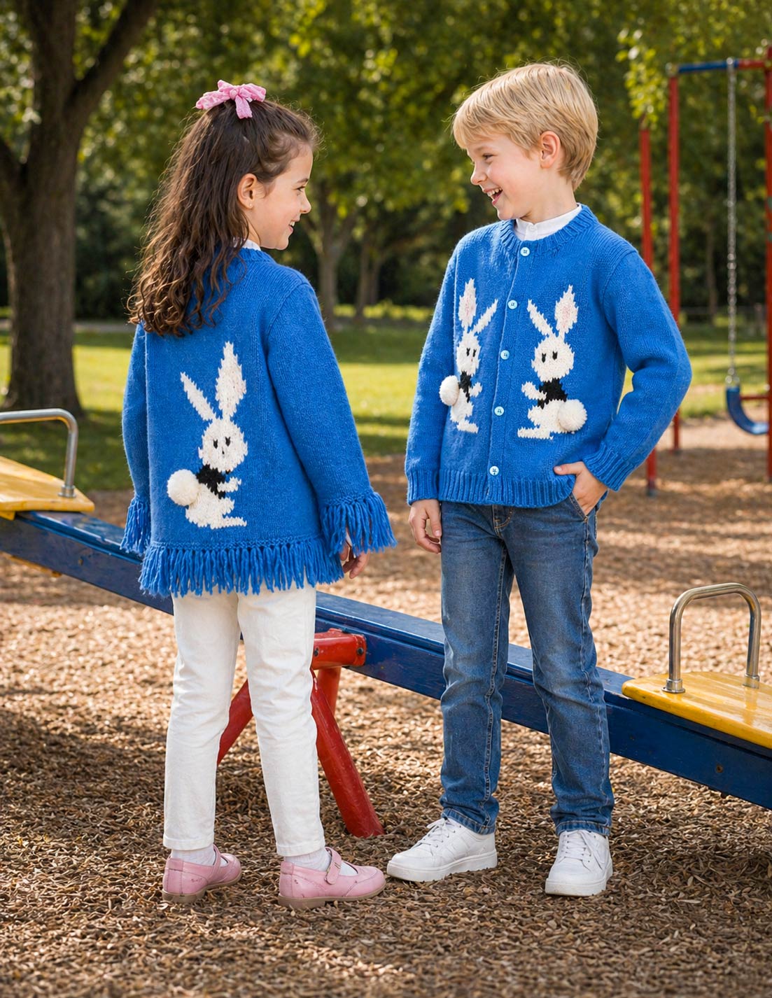 Patron de veste à franges lapin