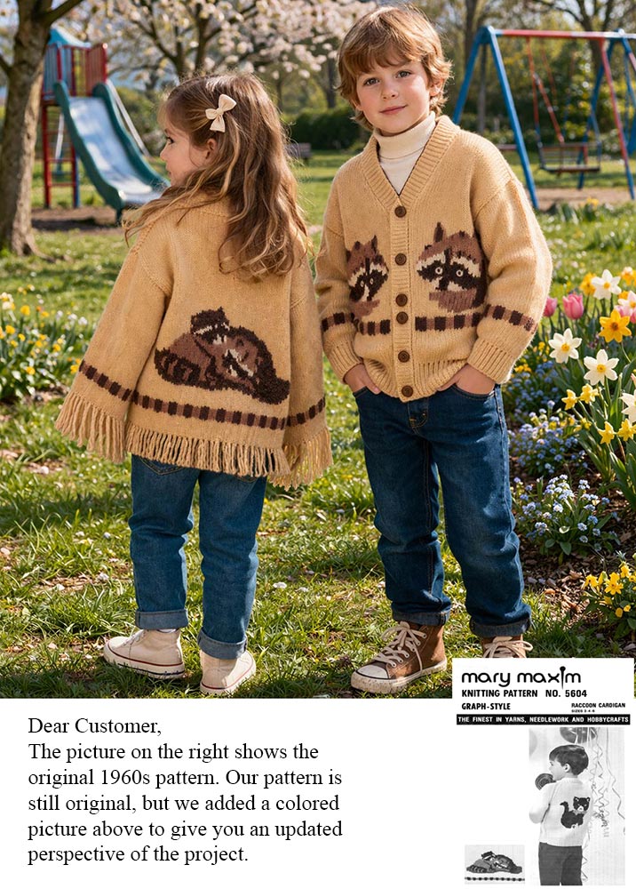 Modèle de cardigan de raton laveur