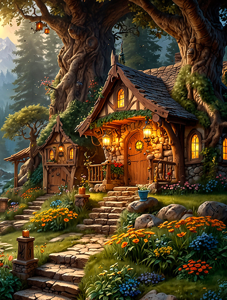 Forest Cottage Jigsaw Puzzle