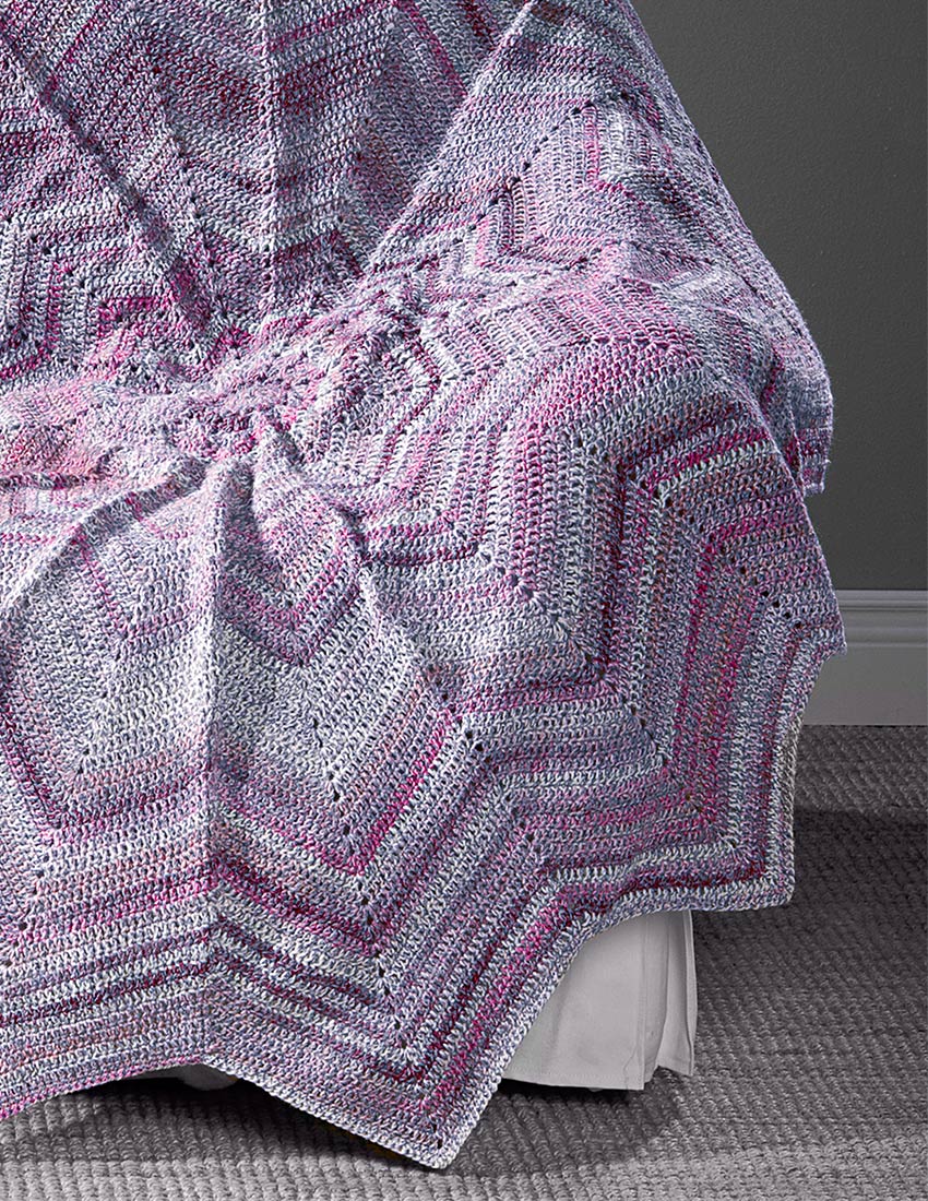 Motif de jeté en spirale marbré