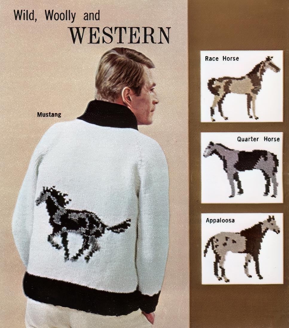 Horses Ladies' or Youth's Cardigan Pattern – Mary Maxim Ltd
