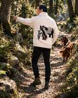 Modèle de cardigan ours et oursons pour hommes