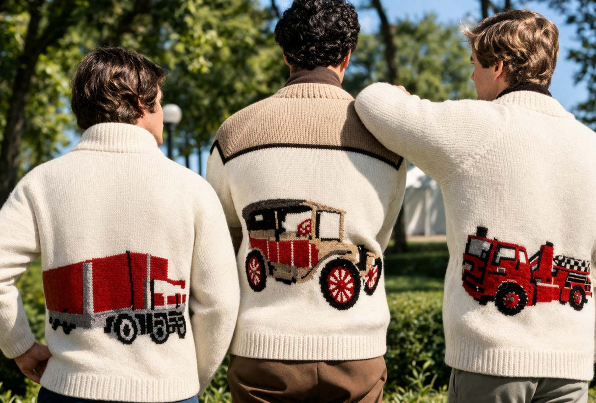 Modèle de cardigan pour camion de pompiers