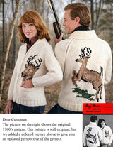 Men's Whitetail Deer Cardigan Pattern