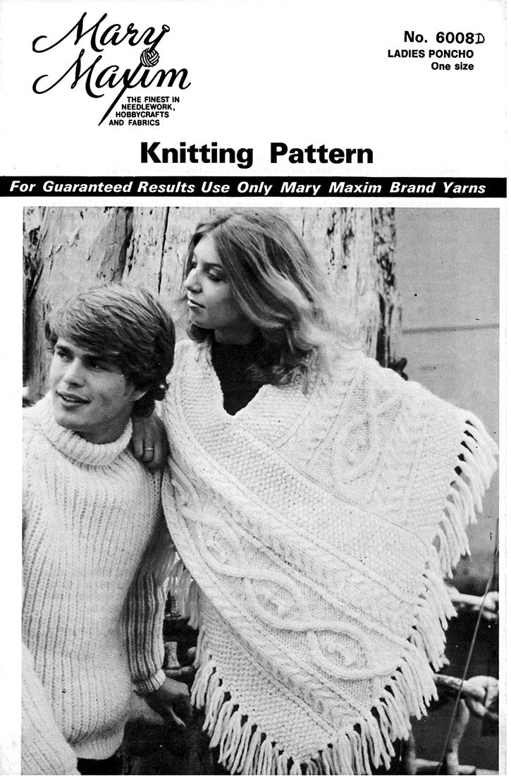 Patron de poncho pour femme