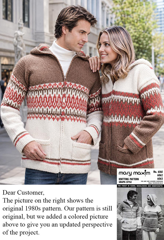 His and Her Hooded Cardigan Pattern