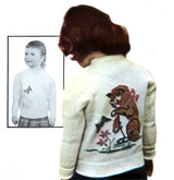 Modèle de cardigan chaton et papillon