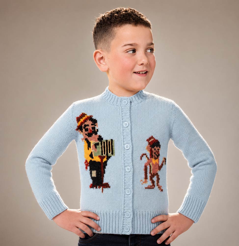 Modèle de cardigan de broyeur d’orgue