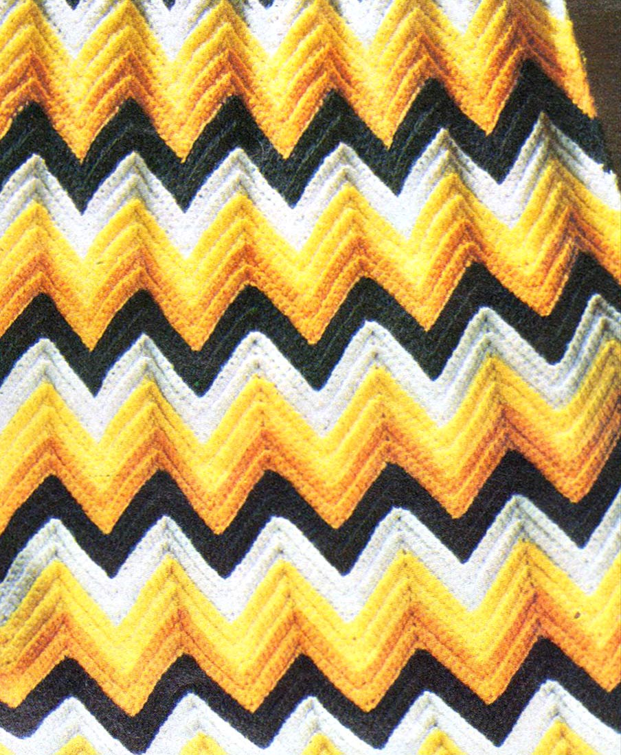 Crocheted Ripple Afghan Pattern
