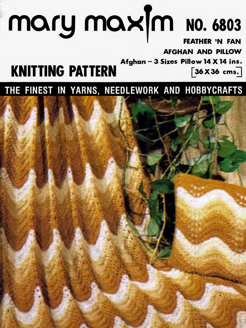 Feather 'n Fan Afghan et motif d'oreiller