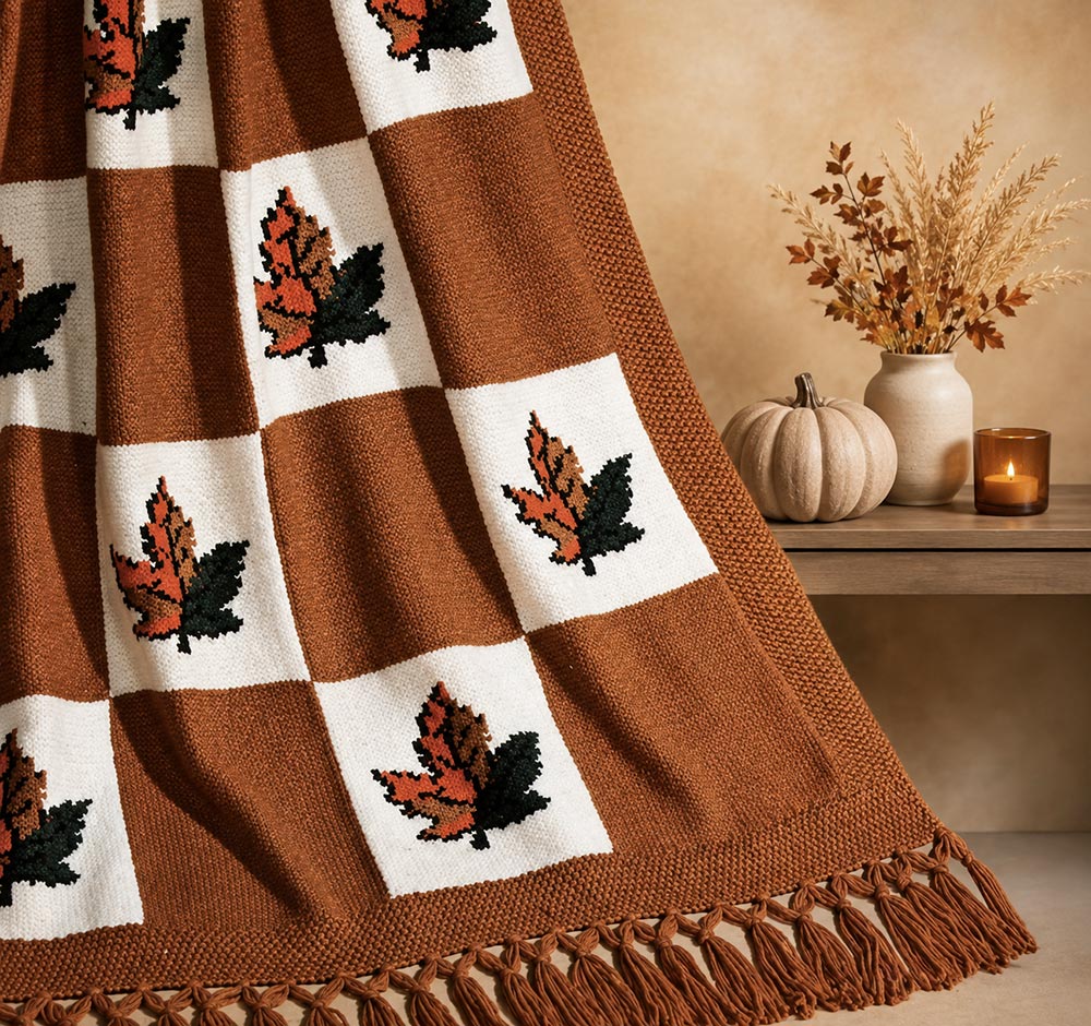 Maple Leaf Afghan Pattern