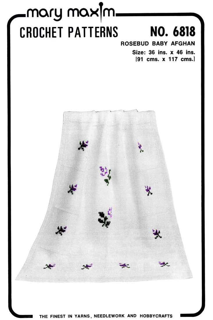 Modèle afghan de bébé Rosebud au crochet