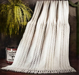 Modèle Afghan de câble et de dentelle