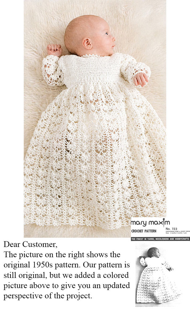 Christening Robe or Short Dress Pattern