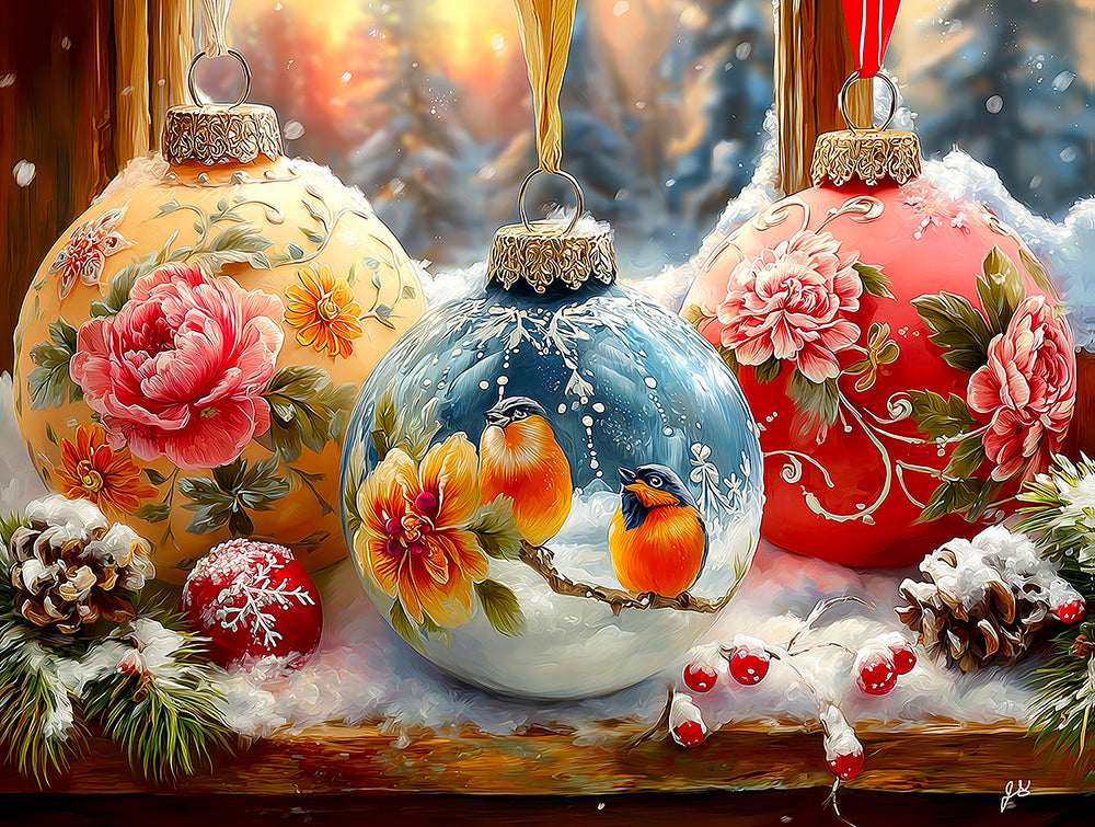 Ornaments on Christmas Jigsaw Puzzle