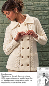 Modèle de veste torsadée à double boutonnage