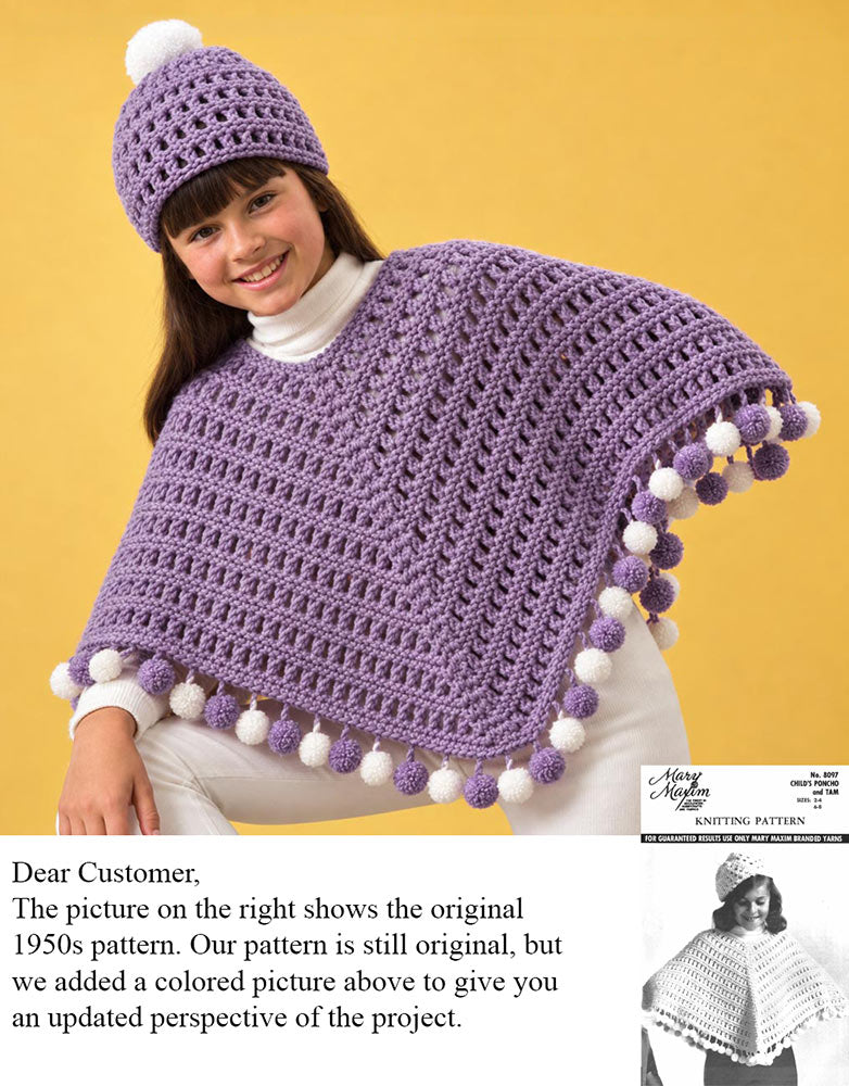 Child's Poncho & Tam Pattern