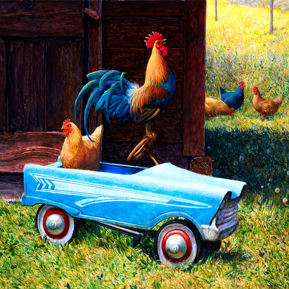 Rooster Takes The Wheel Jigsaw Puzzle