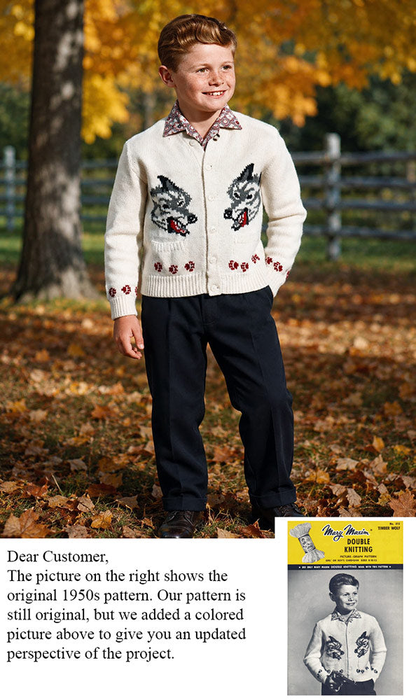 Timber Wolf Cardigan Pattern – Mary Maxim Ltd