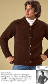 Men's Round Neck Cardigan Pattern