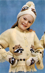 Raccoon Hat and Mitts Pattern