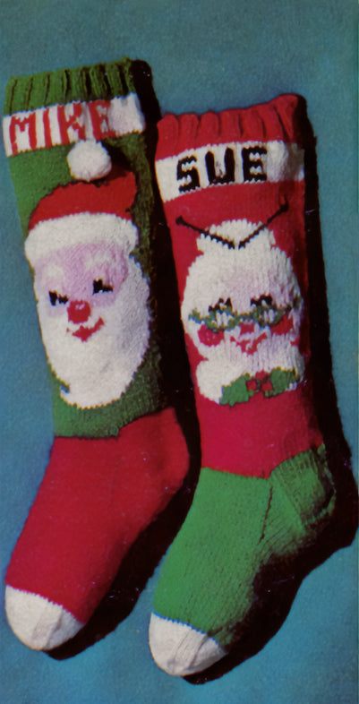 Mr. and Mrs. Santa Stockings Pattern – Mary Maxim Ltd