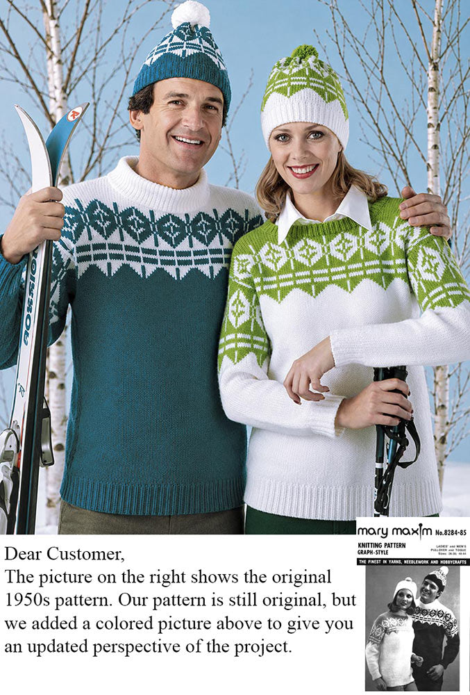 Ladies' & Men's Ski 'N Skate Pullover & Toque Pattern