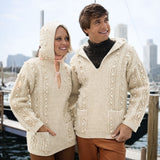 Hooded Aran Pullover Pattern
