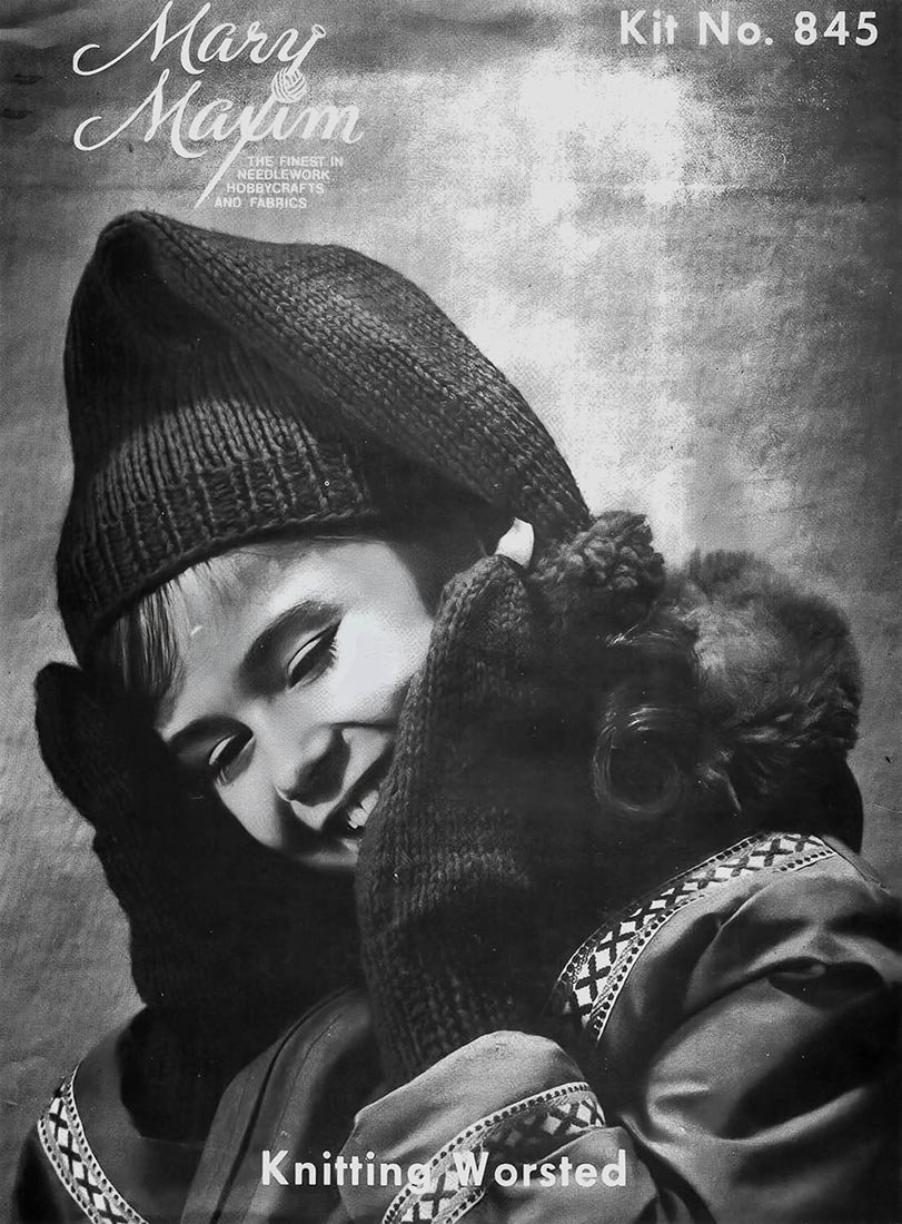 Pointed Ski Cap & Mitts Pattern