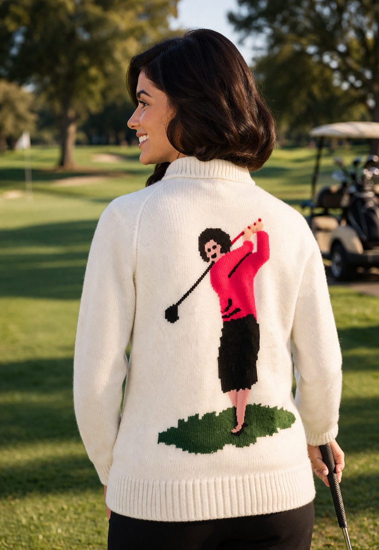 Modèle de cardigan de golf tricoté
