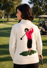 Modèle de cardigan de golf tricoté