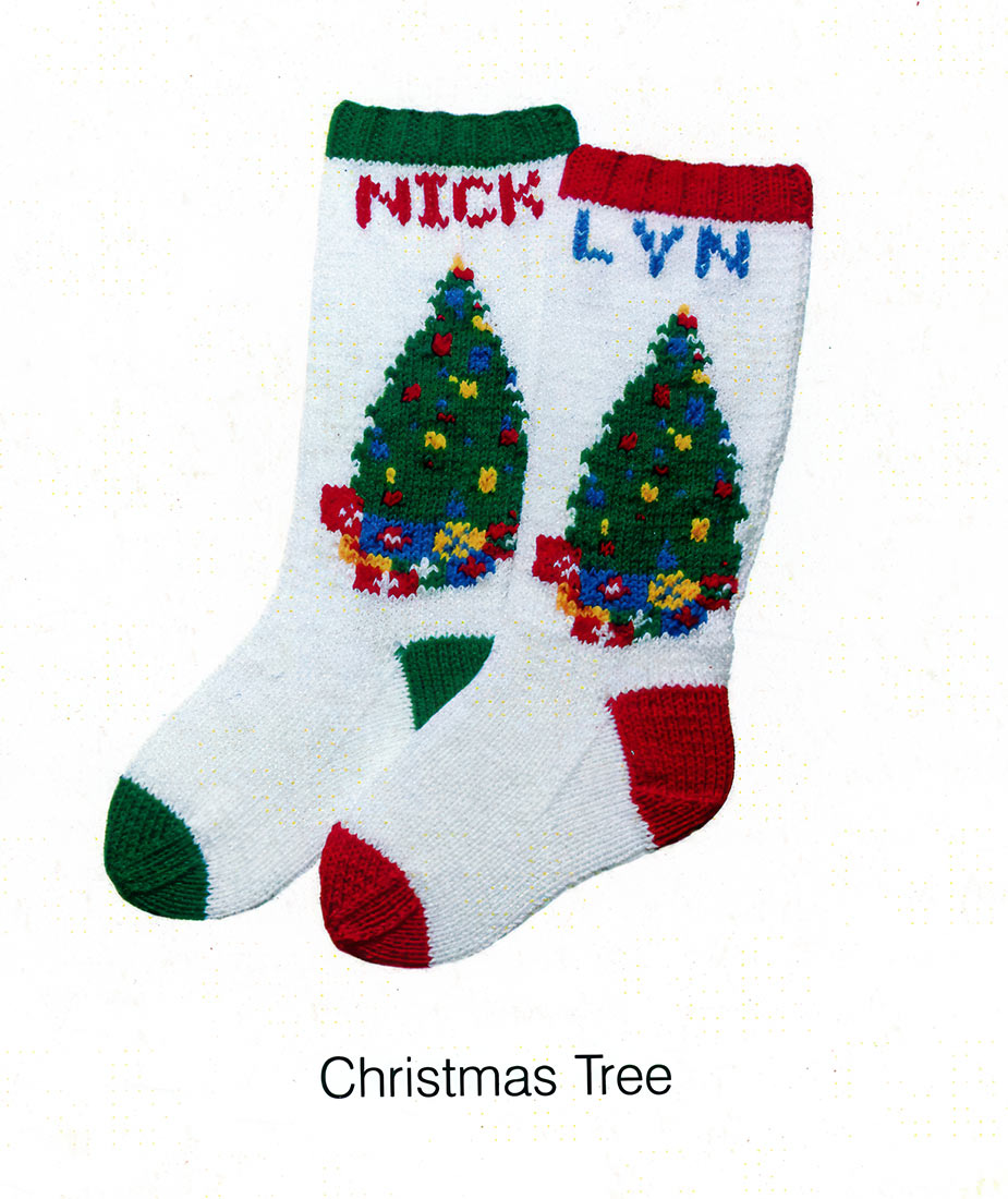 Christmas Tree Stocking Pattern – Mary Maxim Ltd